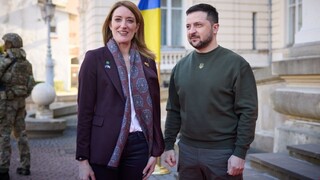 Šéfka EP sa na Ukrajine stretla so Zelenským. Vyzvala, aby sa prístupové rokovania začali už tento rok