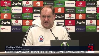 TB trénera Slovanu V. Weissa po prehre s Bazilejom