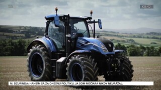 Traktor, ktorý je poháňaný palivom vyrábaným priamo z kravského hnoja