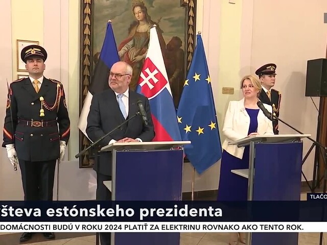 TB Z. Čaputovej a estónskeho prezidenta A. Karisa, ktorý na jej pozvanie pricestoval na Slovensko
