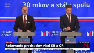 TB premiéra E. Hegera a českého predsedu vlády P. Fialu po spoločnom rokovaní