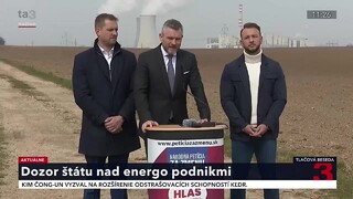TB strany Hlas-SD o dozore štátu nad energo podnikmi