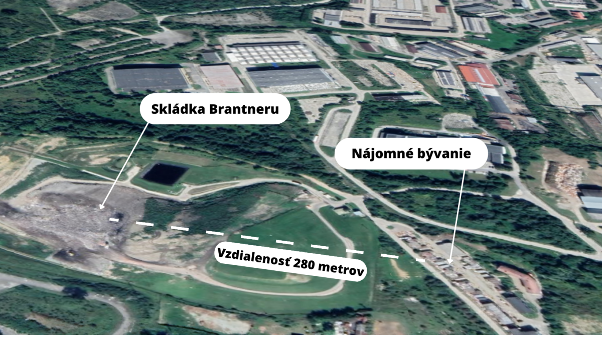 Vzdialenosť skládky od obytnej zóny