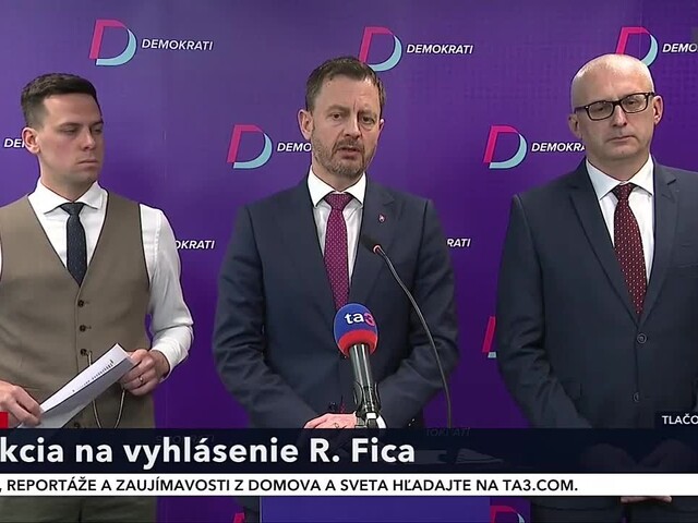 TB strany Demokrati o vyhlásení R. Fica k predčasným voľbám