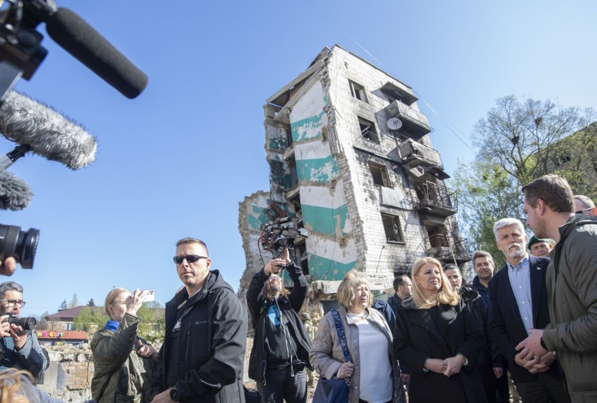 Čaputová a Pavel na Ukrajine