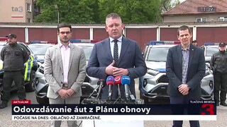 TB ministra vnútra R. Mikulca o odovzdaní prvých aut pre policajtov z Plánu obnovy