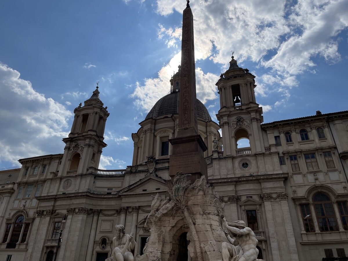 Piazza Navona a ďalší egyptský obelisk