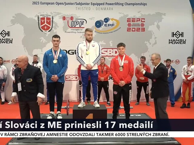 Slovensko v silovom trojboji na ME vyhralo až 17 medailí