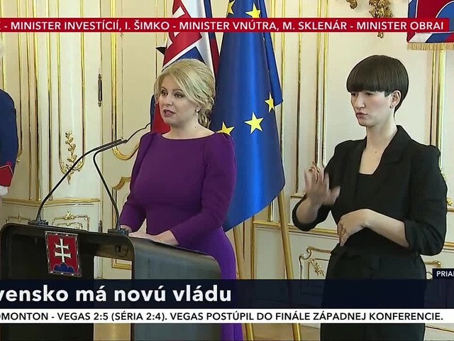Prezidentka Z. Čaputová vymenovala členov úradníckej vlády