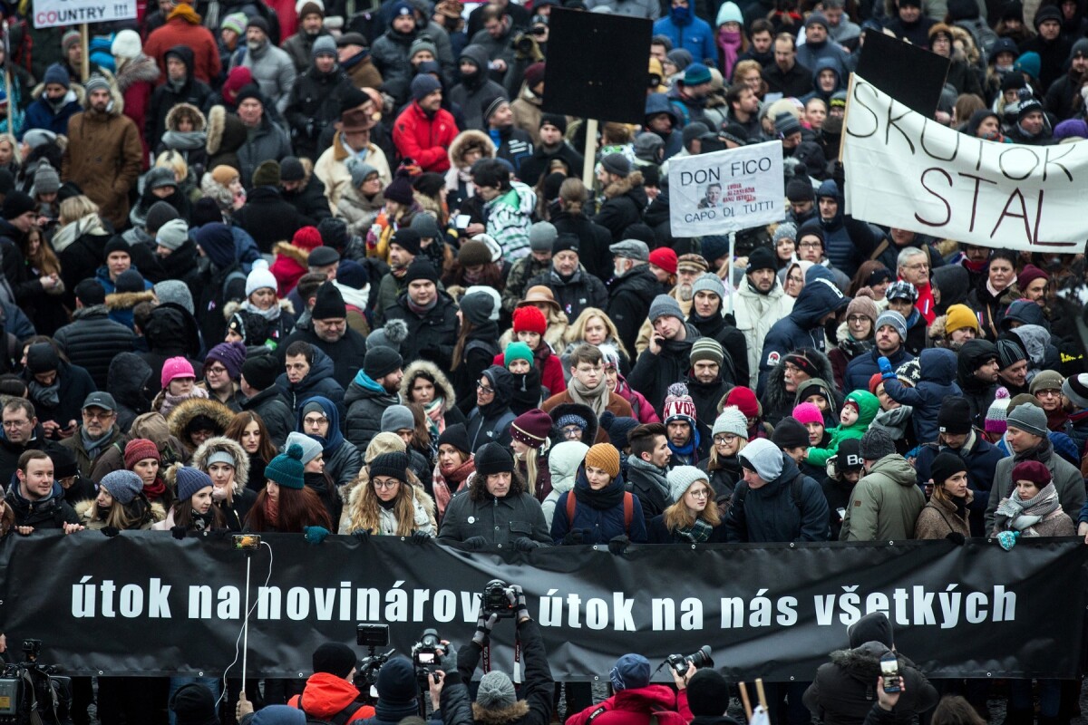 Slováci protestovali proti vláde a kurupcii