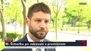 TB M. Šimečku po rokovaní s premiérom
