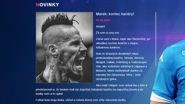 Hamšík oznámil ukončenie kariéry