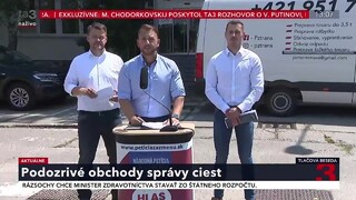 TB strany Hlas-SD o podozrivom obchode správy ciest