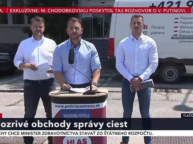 TB strany Hlas-SD o podozrivom obchode správy ciest