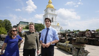 FOTO: Neohlásená návšteva v Kyjeve. Na Ukrajinu pricestoval kanadský premiér Trudeau