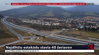 Výstavba najdlhšej estakády na Slovensku napreduje. Nestihnú ju ale dokončiť v stanovenom termíne
