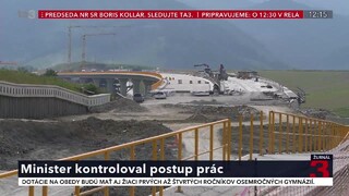 Minister dopravy Lančarič kontroloval postup prác na diaľnici. Tunel Višňové pri Žiline je takmer hotový