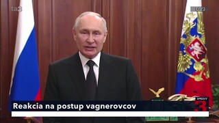 Putin napokon prehovoril. Vzburu vagnerovcov vo svojom príhovore ale ignoroval