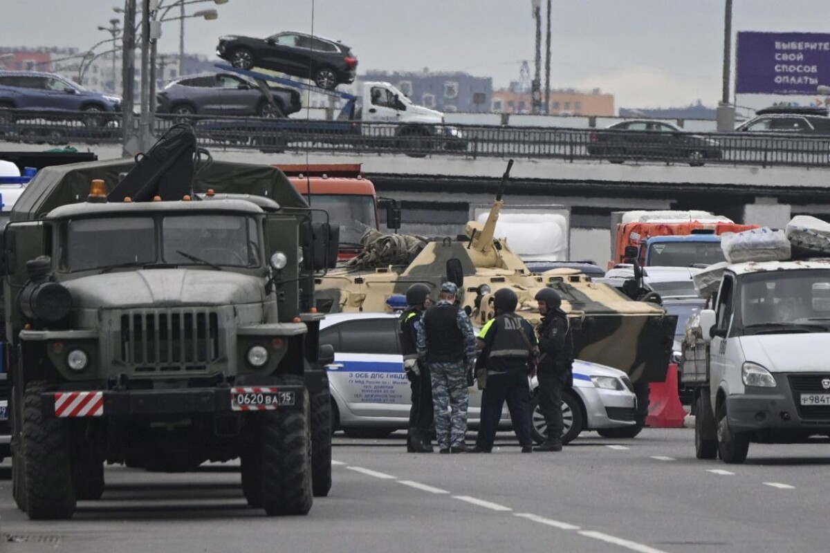 Situácia na diaľnici pred Moskvou