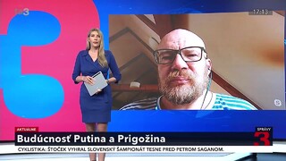 Nikto netuší, kde je Putin, povedal Soukup. Prigožin podľa neho môže prísť o život