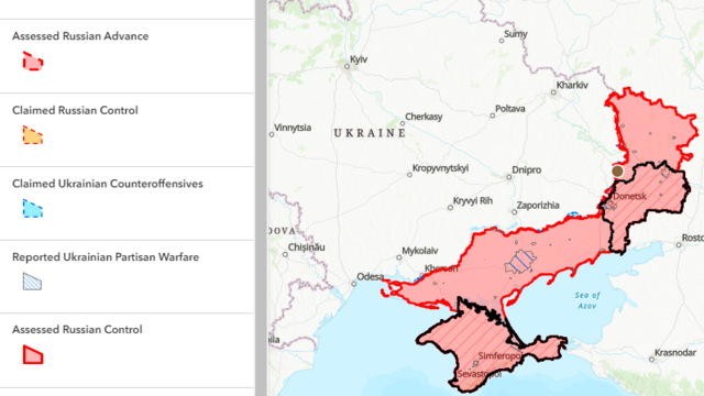 Časti Ukrajiny ovládané Rusmi
