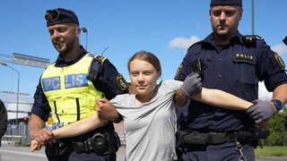 Aktivistku Thunbergovú znovu odviedla polícia, protestovala na rovnakom mieste