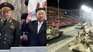 FOTO: KĽDR predviedla Číne a Rusku svoje hračky. Ukázala rakety, ktoré môžu niesť jadrové hlavice
