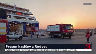 Situácia na Rodose sa zlepšuje. Časť slovenských hasičov sa vráti domov