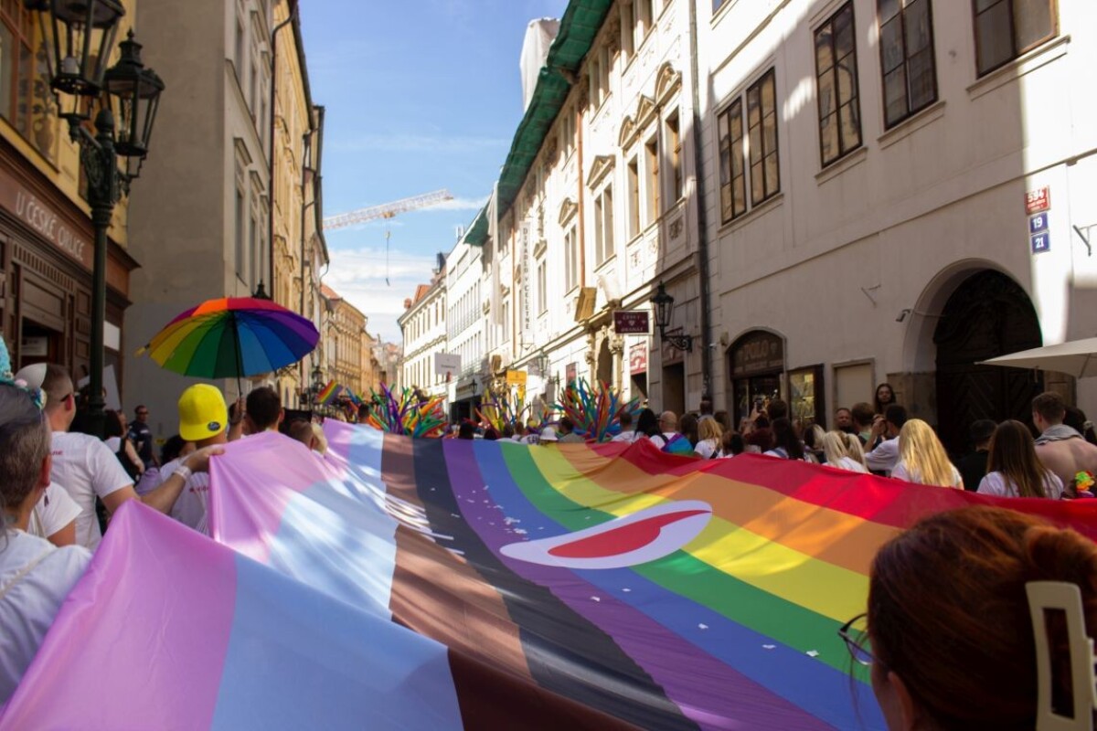 Na snímke pochod homosexuálov Prague Pride 2023.