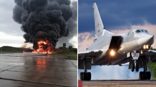 Bombardér v plameňoch. Ukrajinci zničili strategické lietadlo ruskej letky
