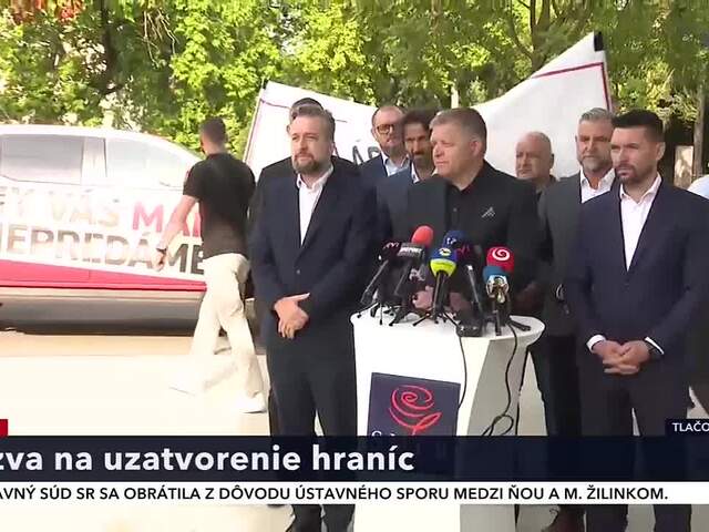 Matovič bez hraníc. Na aute s názvom "My vás mafii nepredáme" sa snažil prekaziť tlačovku Smeru