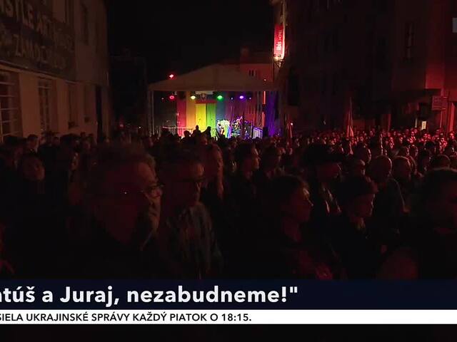 Matúš a Juraj, nezabudneme! Spomienkového večera na Zámockej ulici sa zúčastnil aj premiér Ódor