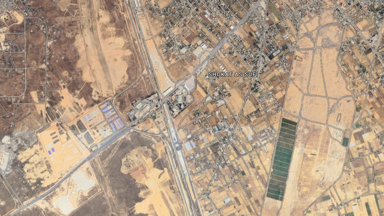 Google maps prechod Rafah