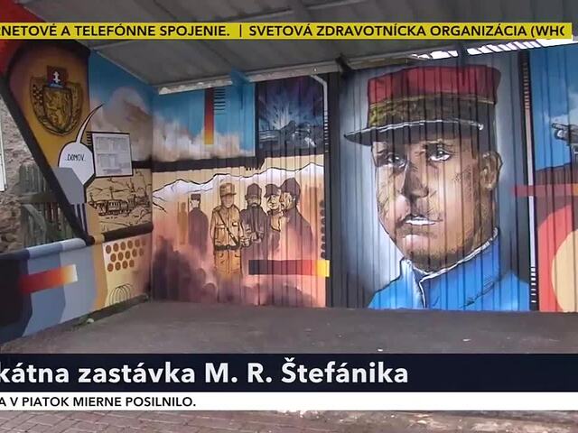 Vytvorili unikátnu zastávku M. R. Štefánika. Obyvatelia si tak pripomínajú vznik prvej Československej republiky