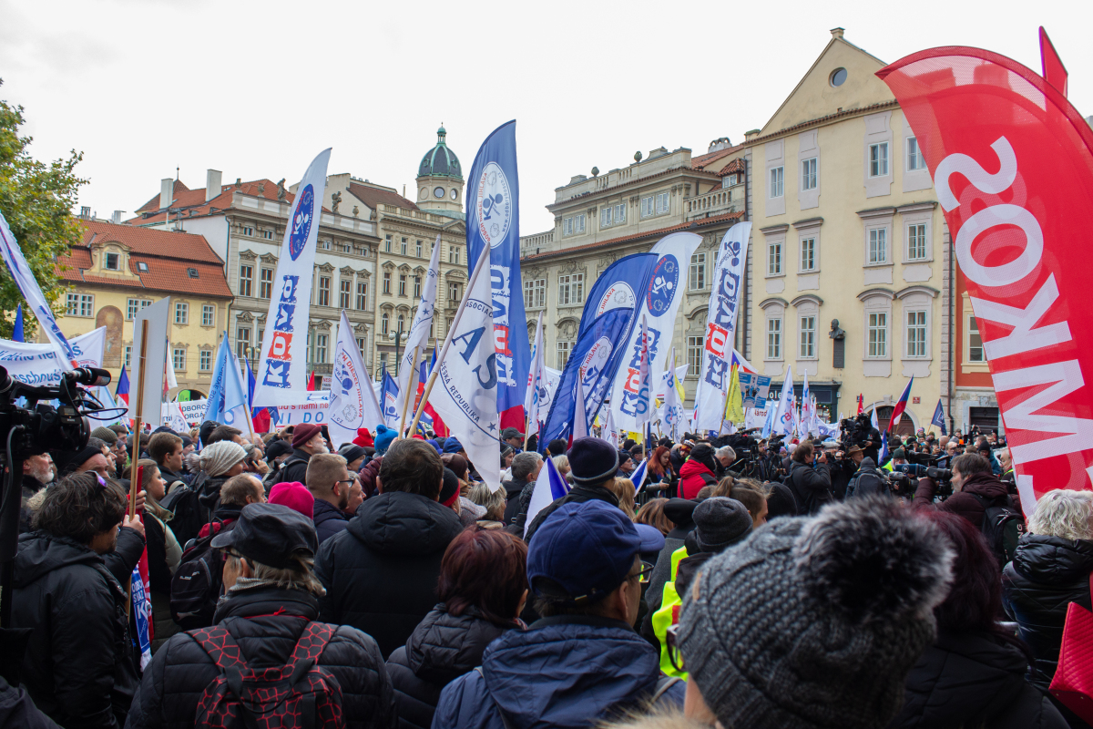 Protest odborov v Česku