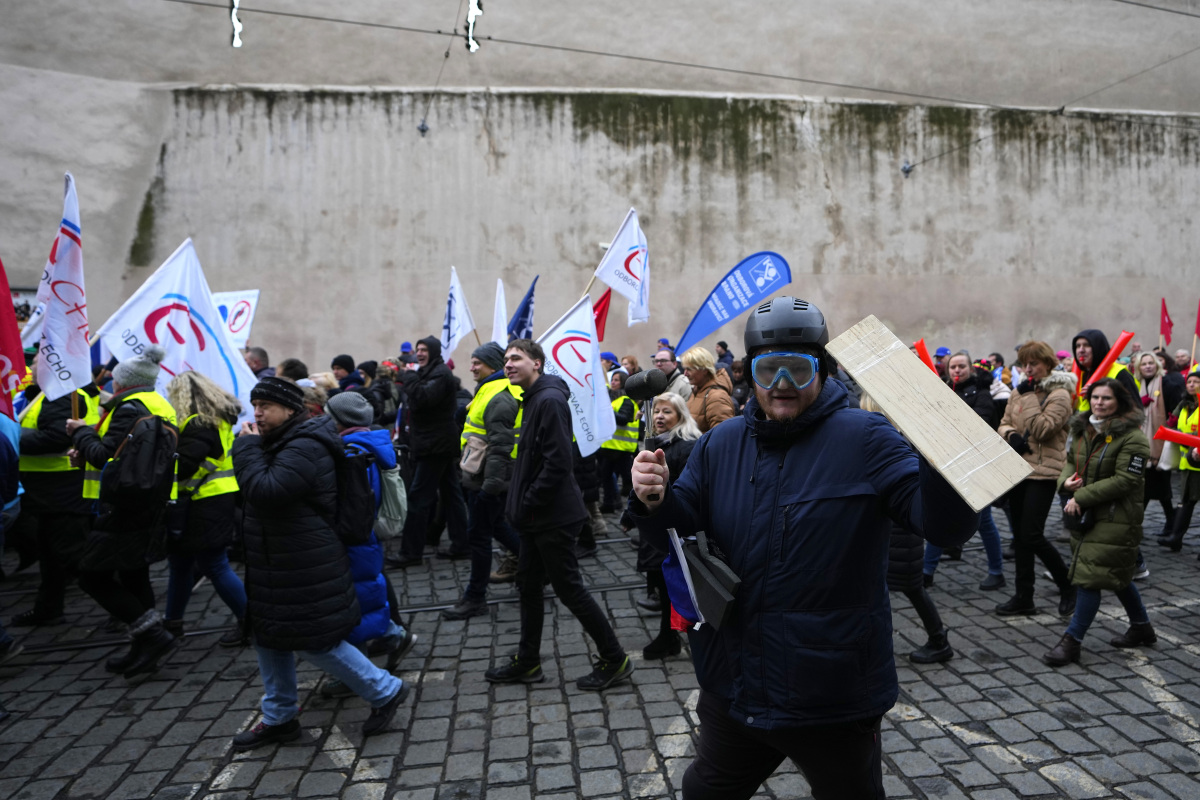 Protest odborov v Česku