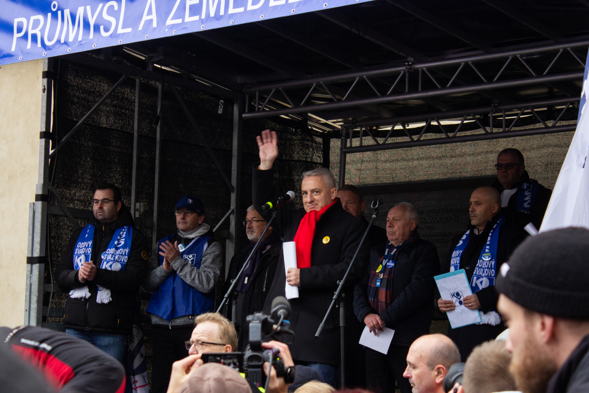 Protest odborov v Česku