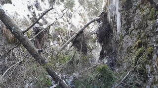 Zima úraduje a pýta si svoju daň. V doline Tiesňavy sa zosunul svah aj turistický chodník, miesto je uzatvorené
