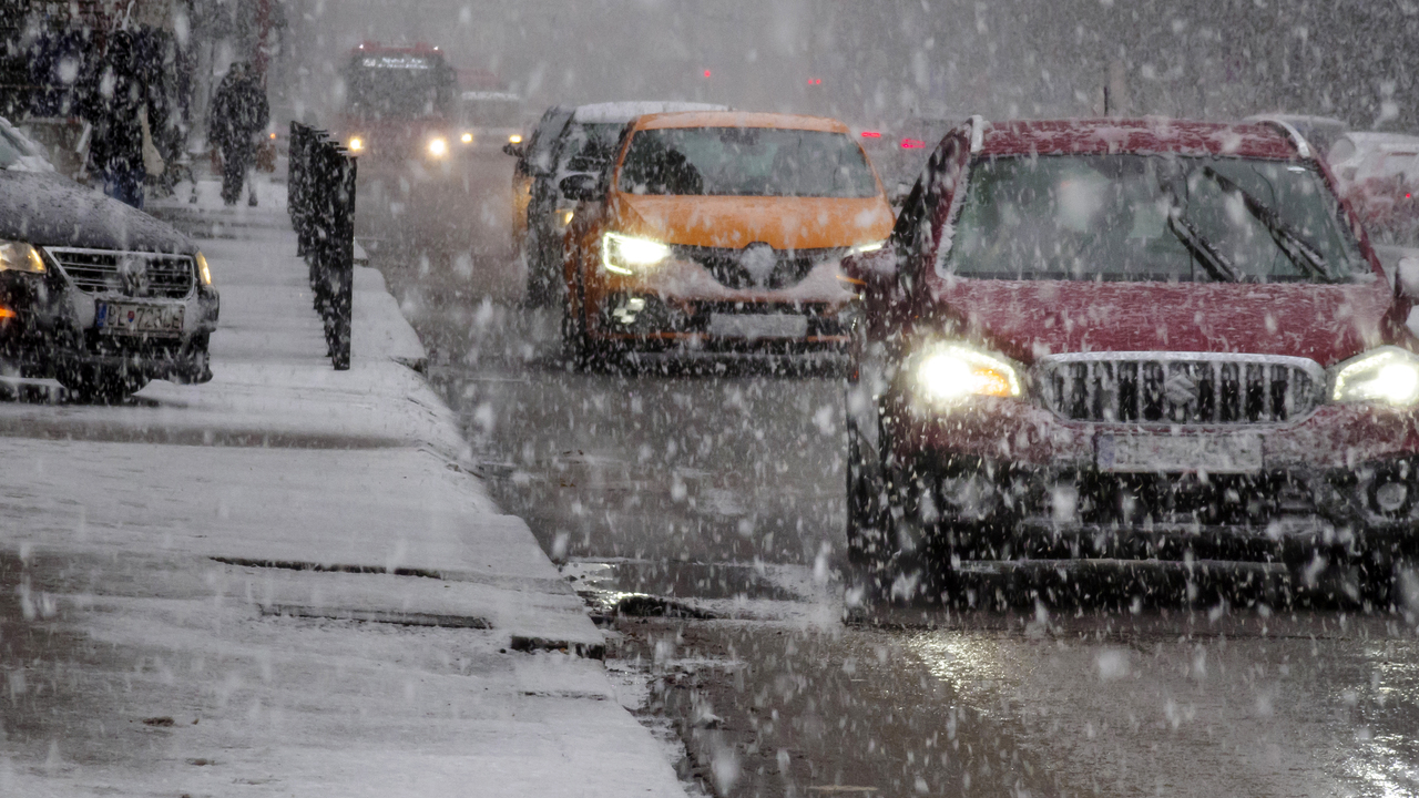 Sneh v centre Bratislavy