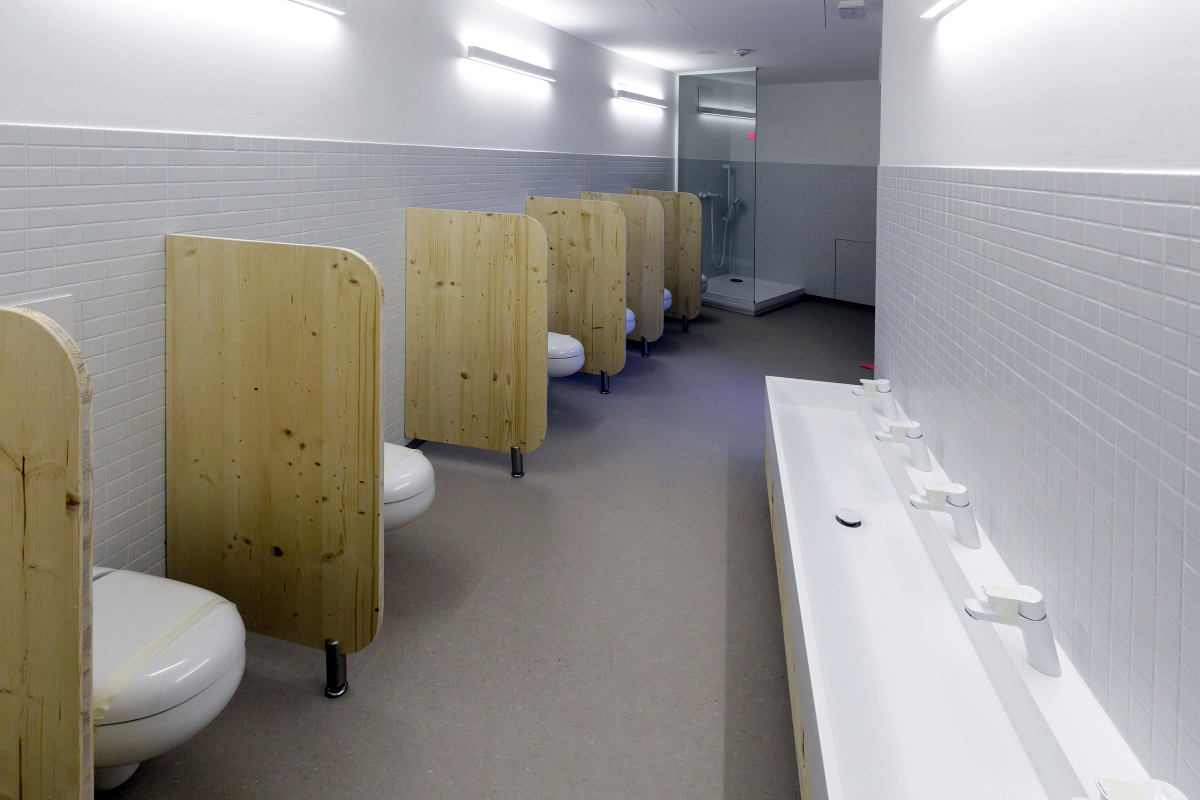 Toalety v novostavbe škôlky v Krasňanoch 