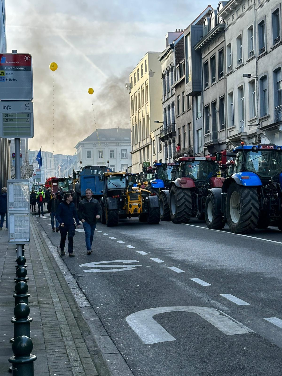 Farmári v Bruseli pred sídlom EÚ