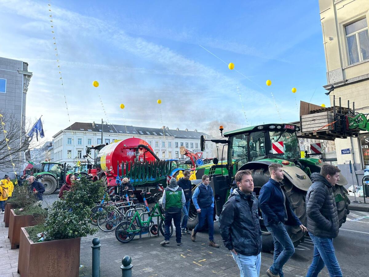Farmári v Bruseli pred sídlom EÚ