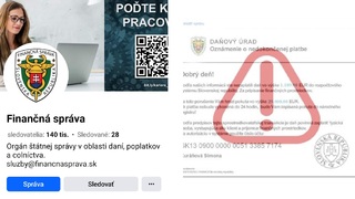 Nedajte sa oklamať! Podvodníci vypisujú ľuďom v mene finančnej správy, chcú od nich vylákať peniaze vo forme uhradenia dane
