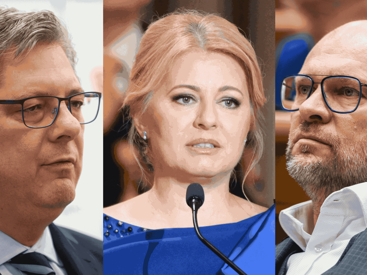 B. Susko, Z. Čaputová, R. Sulík, koláž