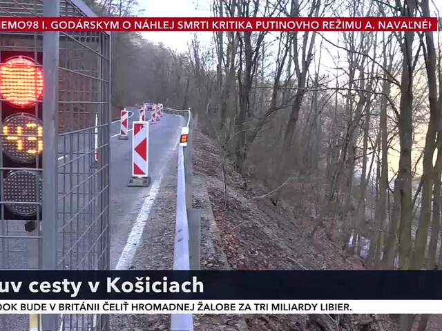 Zosuv cesty v Košiciach. Motoristi musia byť opatrní