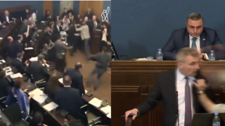 VIDEO: V gruzínskom parlamente lietali päste. Kameňom úrazu je takzvaný ruský zákon