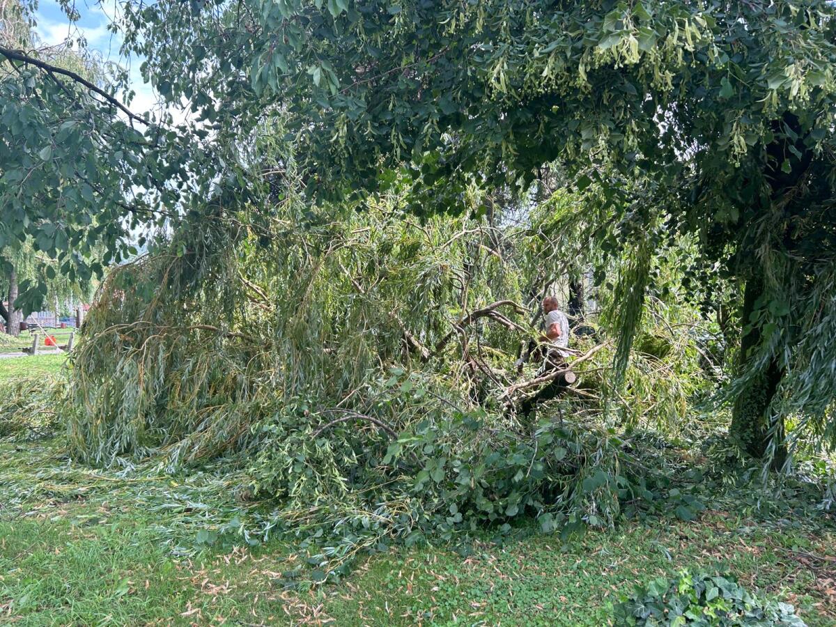 Žirany búrka tornádo?