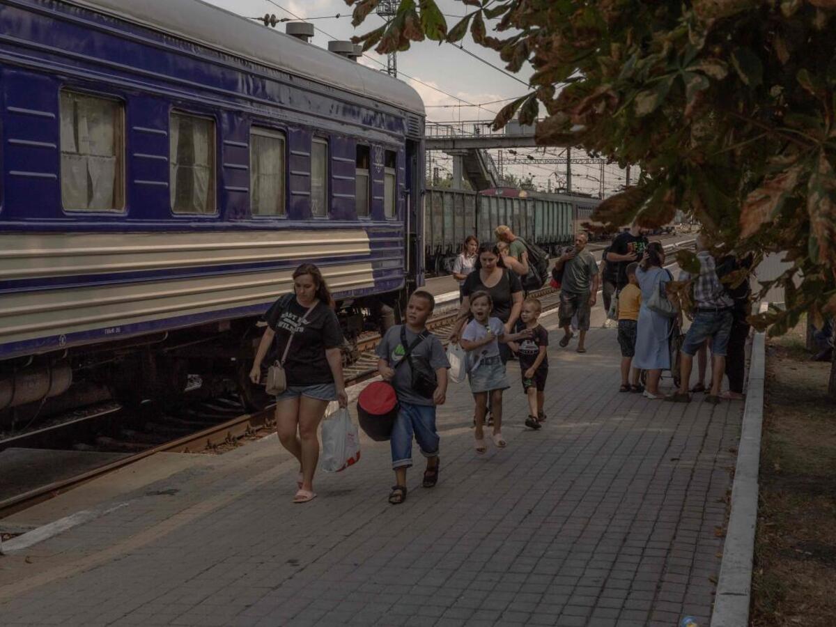 Pokrovsk Ukrajina Rusko evakuacia
