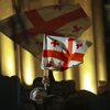 Gruzinsko voľby vlajka protesty