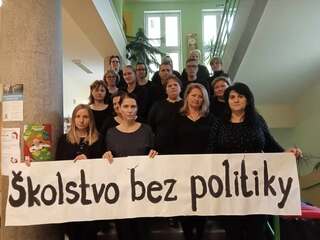 odborári školstvo protest